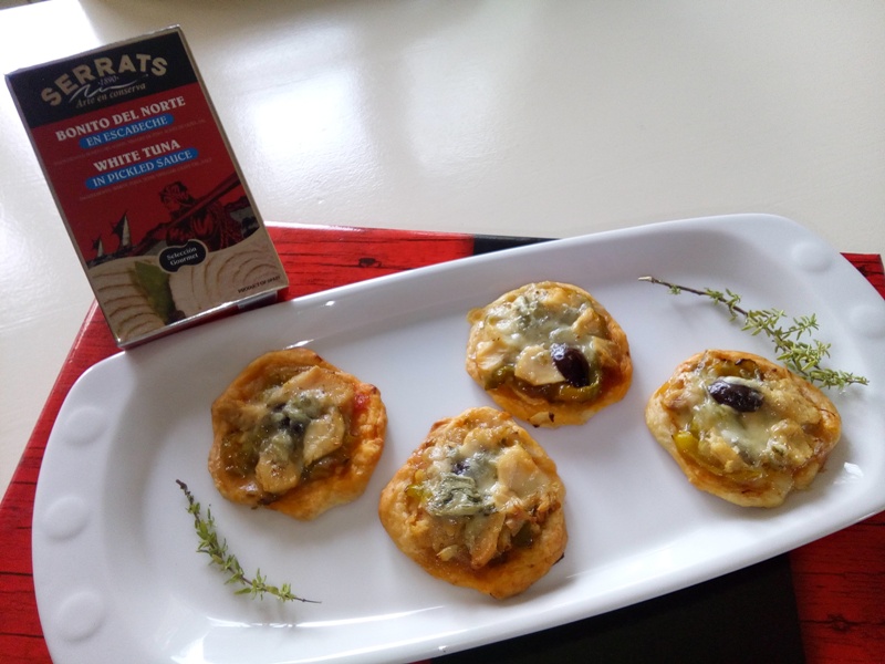 Christmas canapés: White Tuna and Gorgonzola tartlets