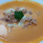 Salmorejo with tuna and hard-boiled egg