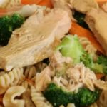 Wholegrain pasta salad with vegetables and White Tuna